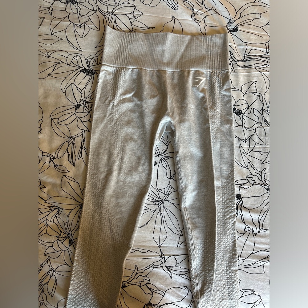 Gymshark Leggings Gym Attire Light Grey Yoga Vital Seamless Leggings Grey Marl